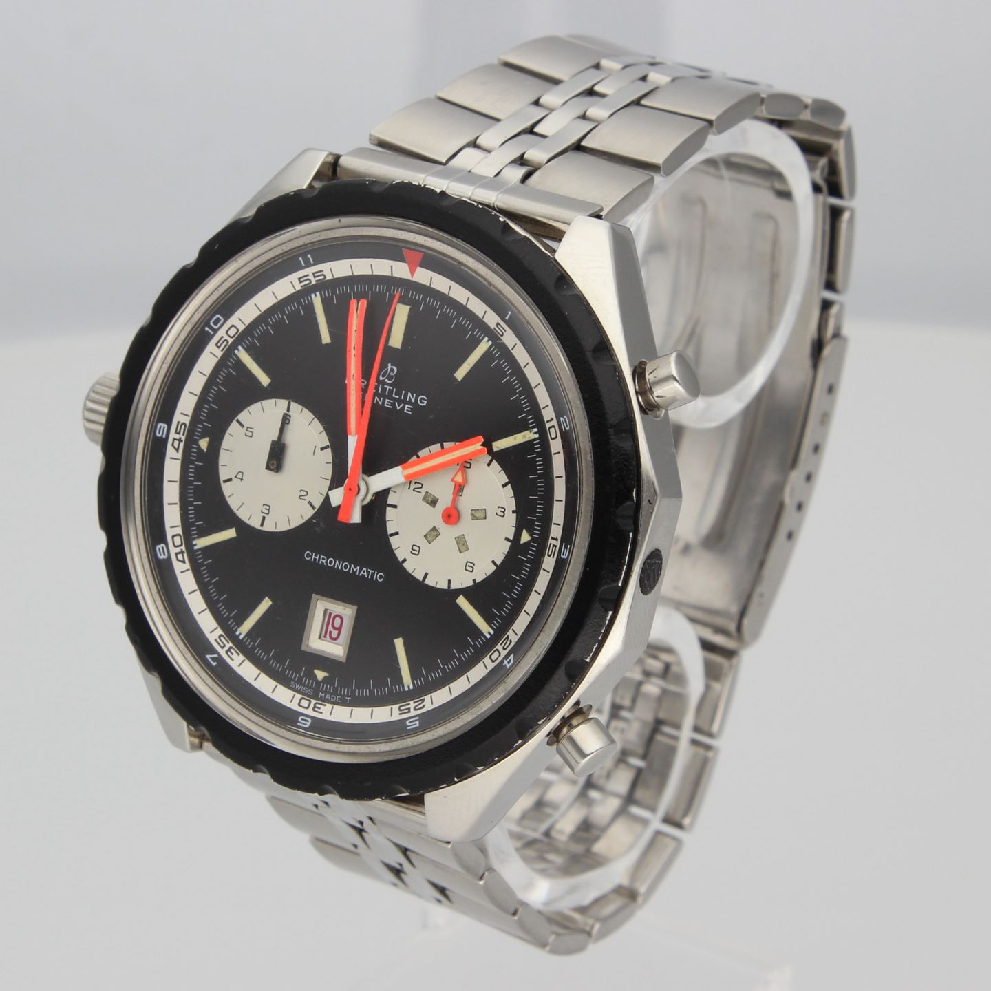 Breitling Chrono-Matic 11525/67 (1968) - Black dial 48 mm Steel case (3/8)