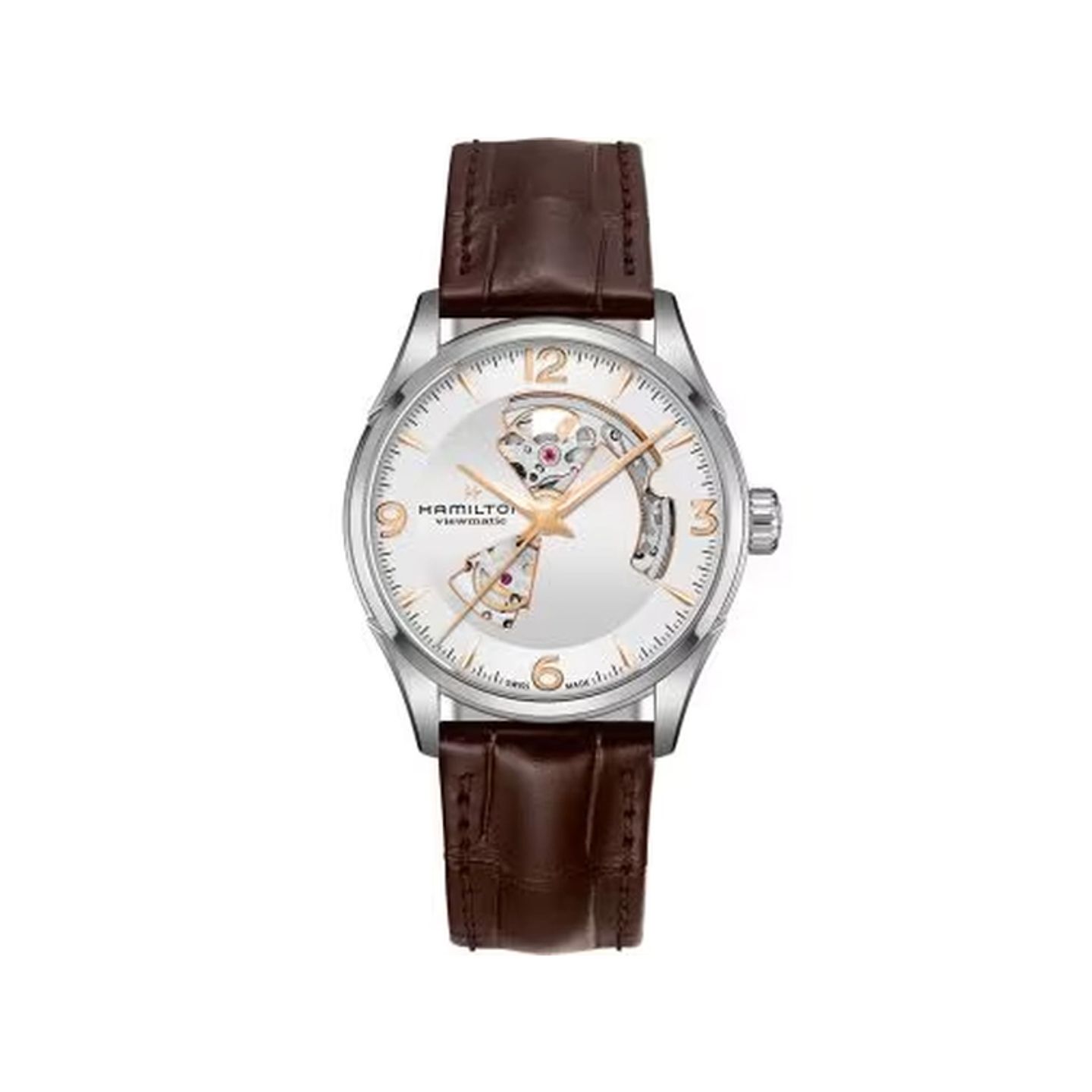 Hamilton Jazzmaster Open Heart H32705551 (2025) - Zilver wijzerplaat 42mm Staal (1/1)