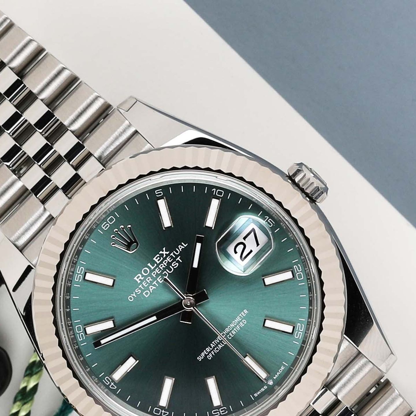 Rolex Datejust 41 126334 (2024) - Green dial 41 mm Steel case (3/8)