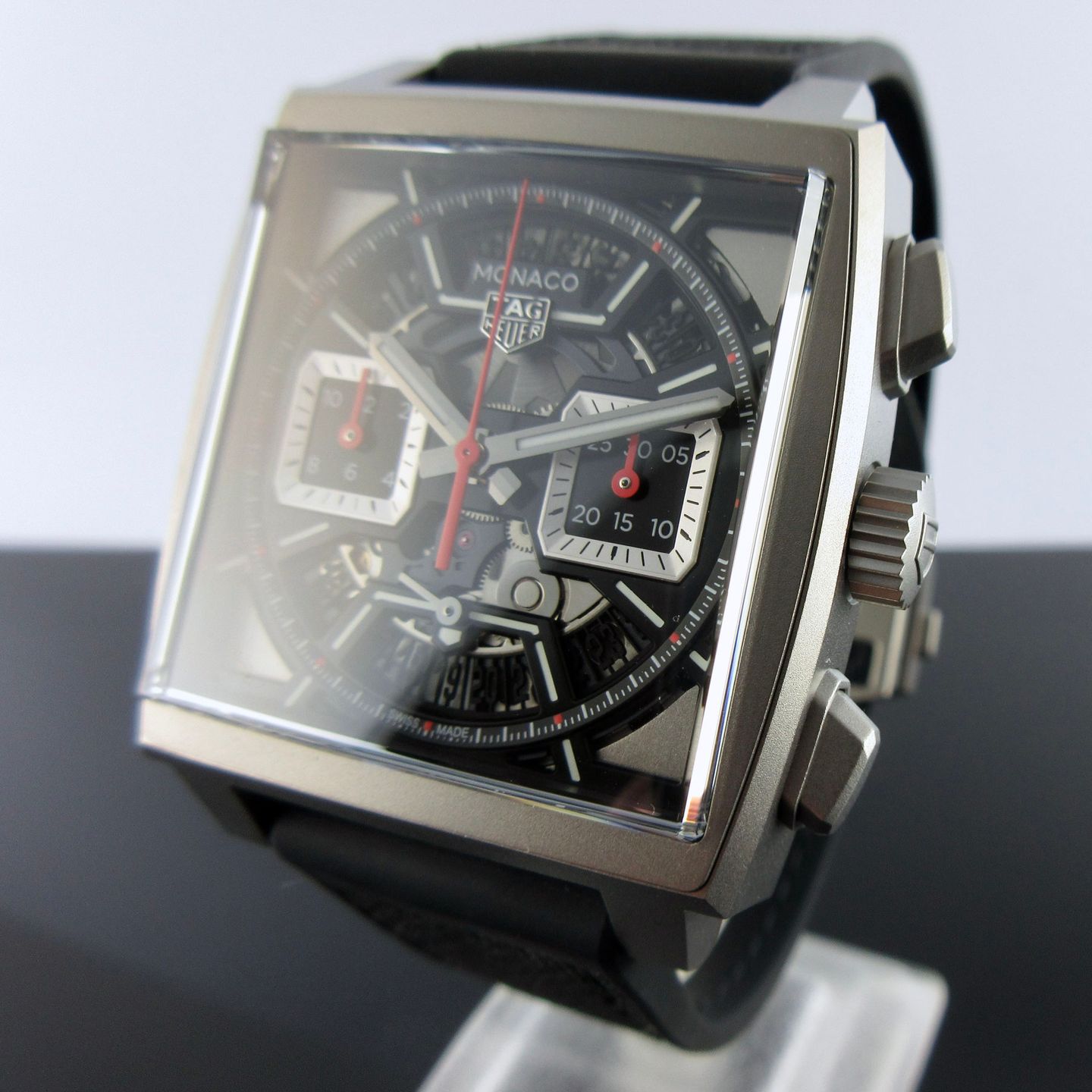 TAG Heuer Monaco CBL2183.FT6236 (2024) - Transparant wijzerplaat 39mm Titanium (2/8)