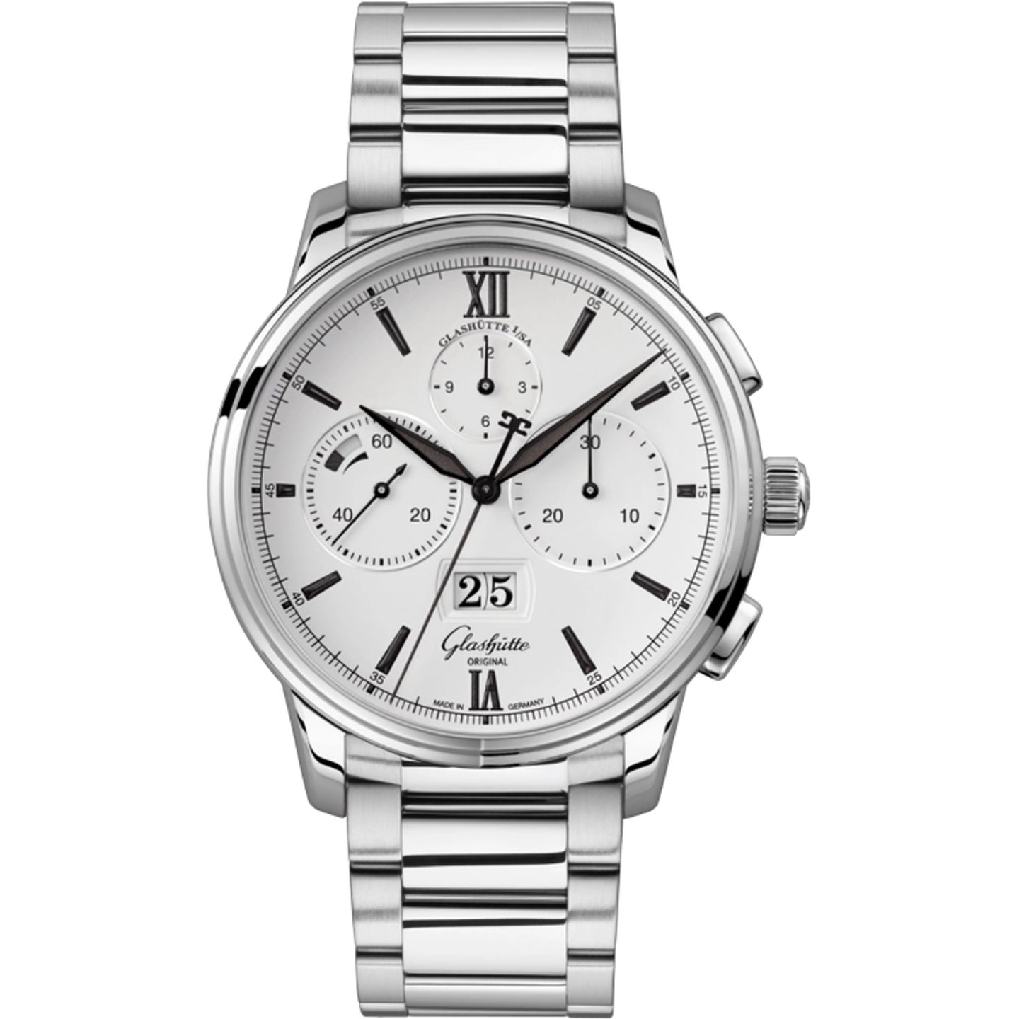 Glashütte Original Senator Chronograph Panorama Date 1-37-01-05-02-71 (2026) - White dial 42 mm Steel case (1/1)