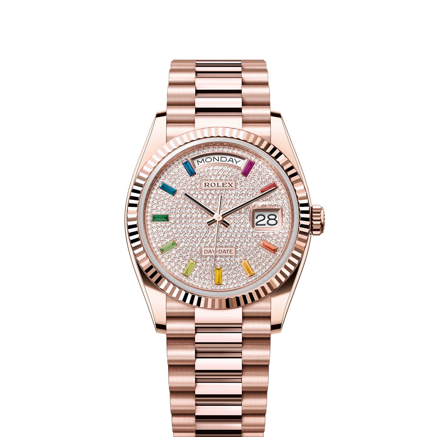 Rolex Day-Date 36 128235 (2024) - Diamant wijzerplaat 36mm Roségoud (1/1)