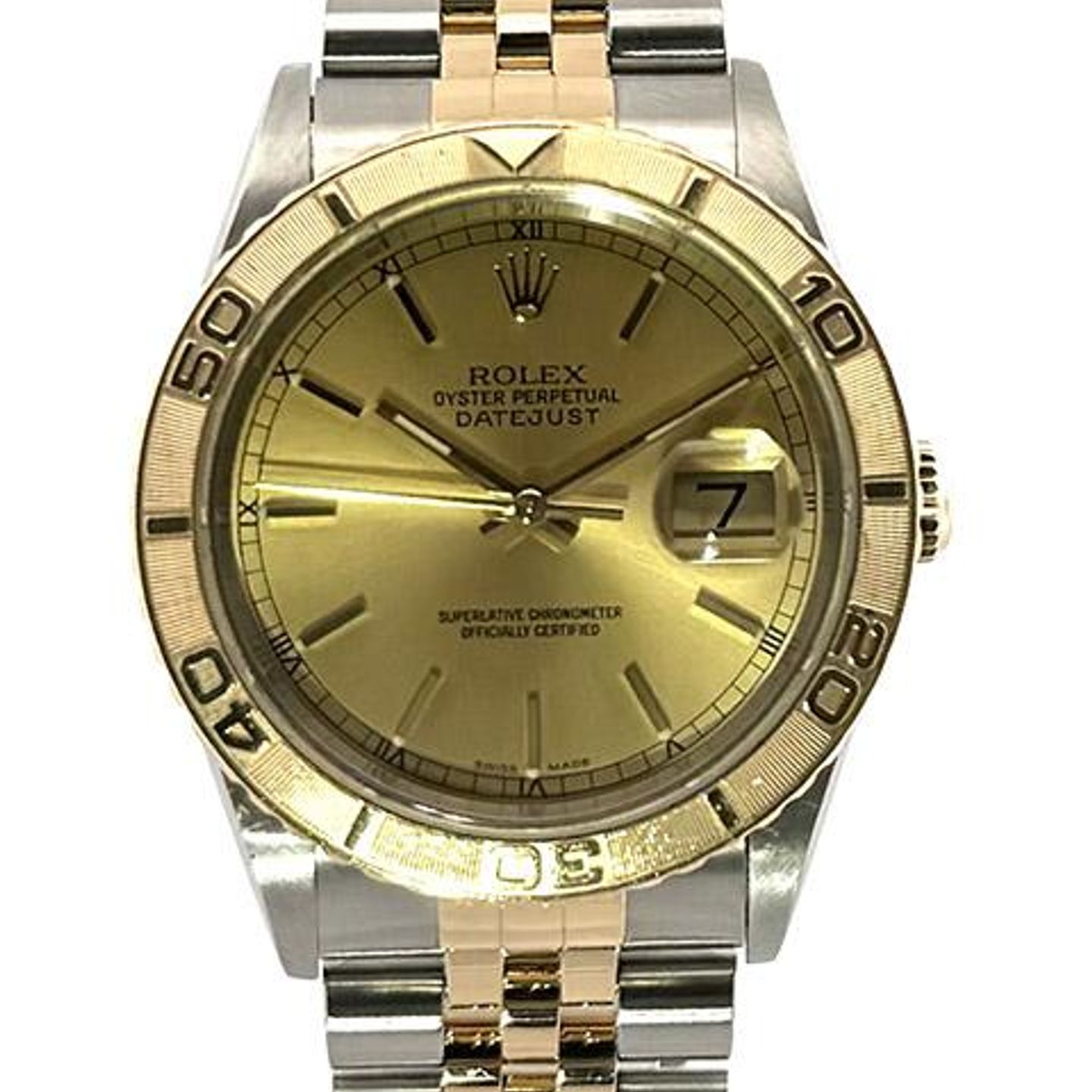 Rolex Datejust Turn-O-Graph 16263 (2007) - Grey dial 36 mm Gold/Steel case (1/8)