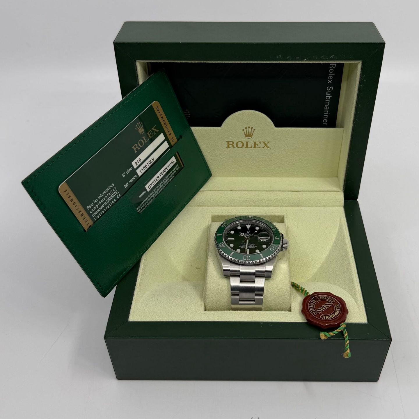 Rolex Submariner Date 116610LV (2016) - Green dial 40 mm Steel case (3/8)