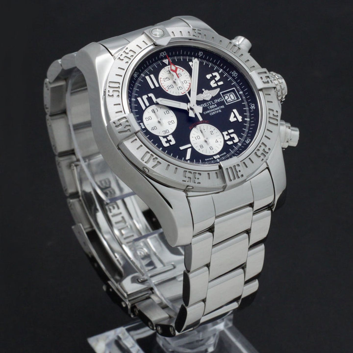 Breitling Avenger II A13381 (2014) - Zwart wijzerplaat 43mm Staal (6/7)