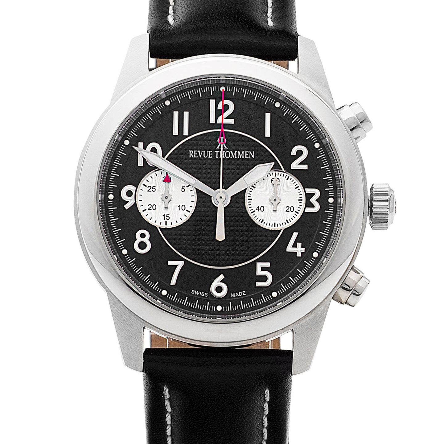 Revue Thommen Airspeed 16064.6737 (2011) - Zwart wijzerplaat 44mm Staal (1/4)