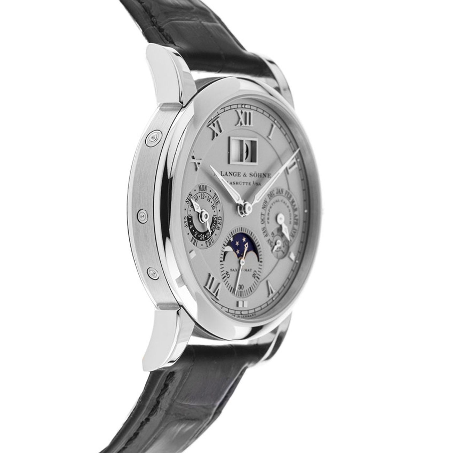 A. Lange & Söhne Langematik Perpetual 310.025 (Unknown (random serial)) - Silver dial 39 mm Platinum case (4/8)