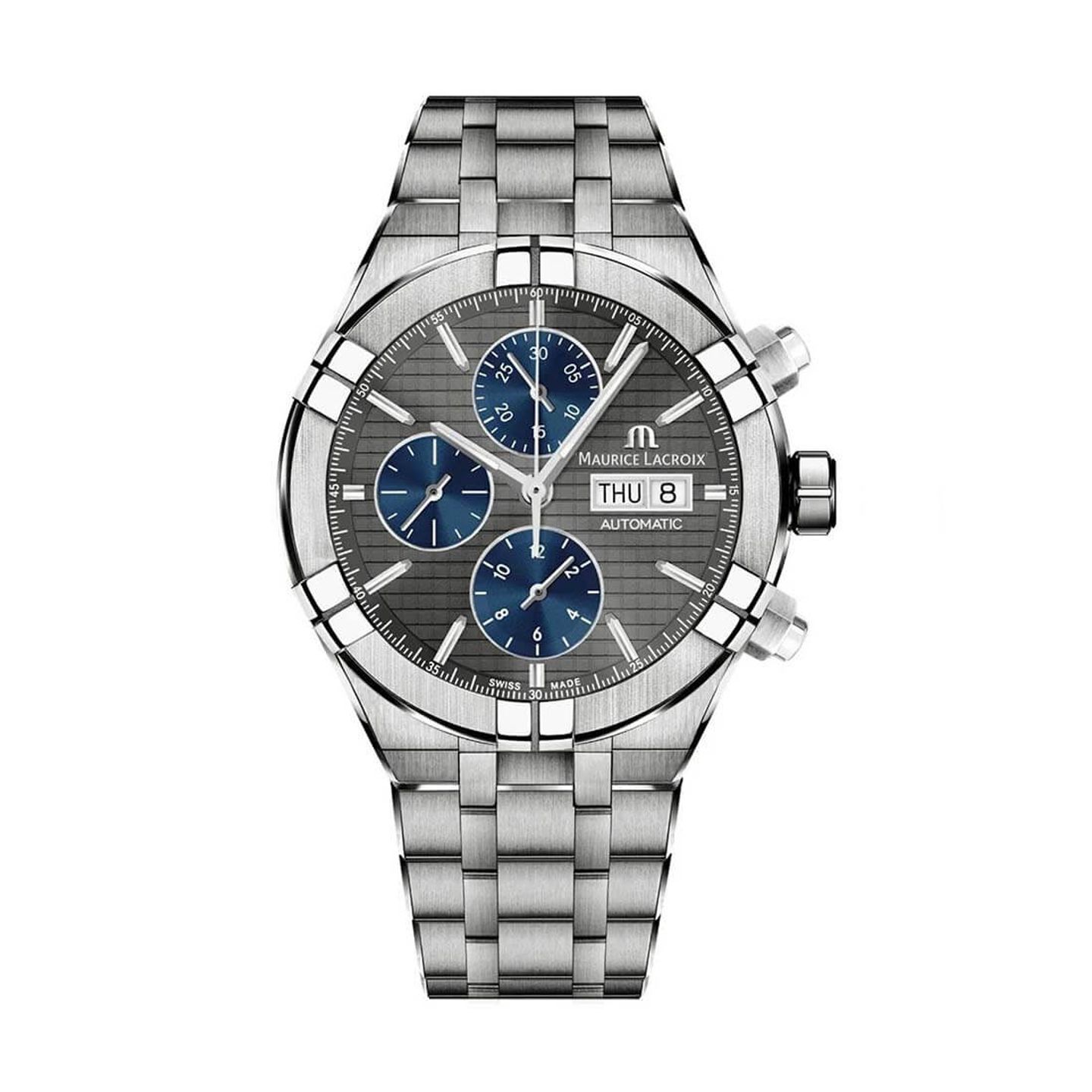 Maurice Lacroix Aikon AI6038-TT03F-330-A (2023) - Grey dial 44 mm Titanium case (3/3)