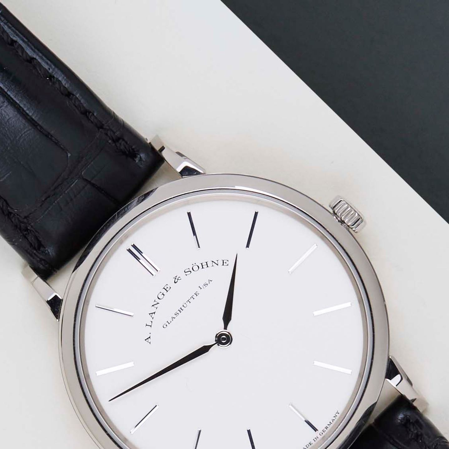 A. Lange & Söhne Saxonia 201.027 (2021) - Silver dial 37 mm White Gold case (3/8)