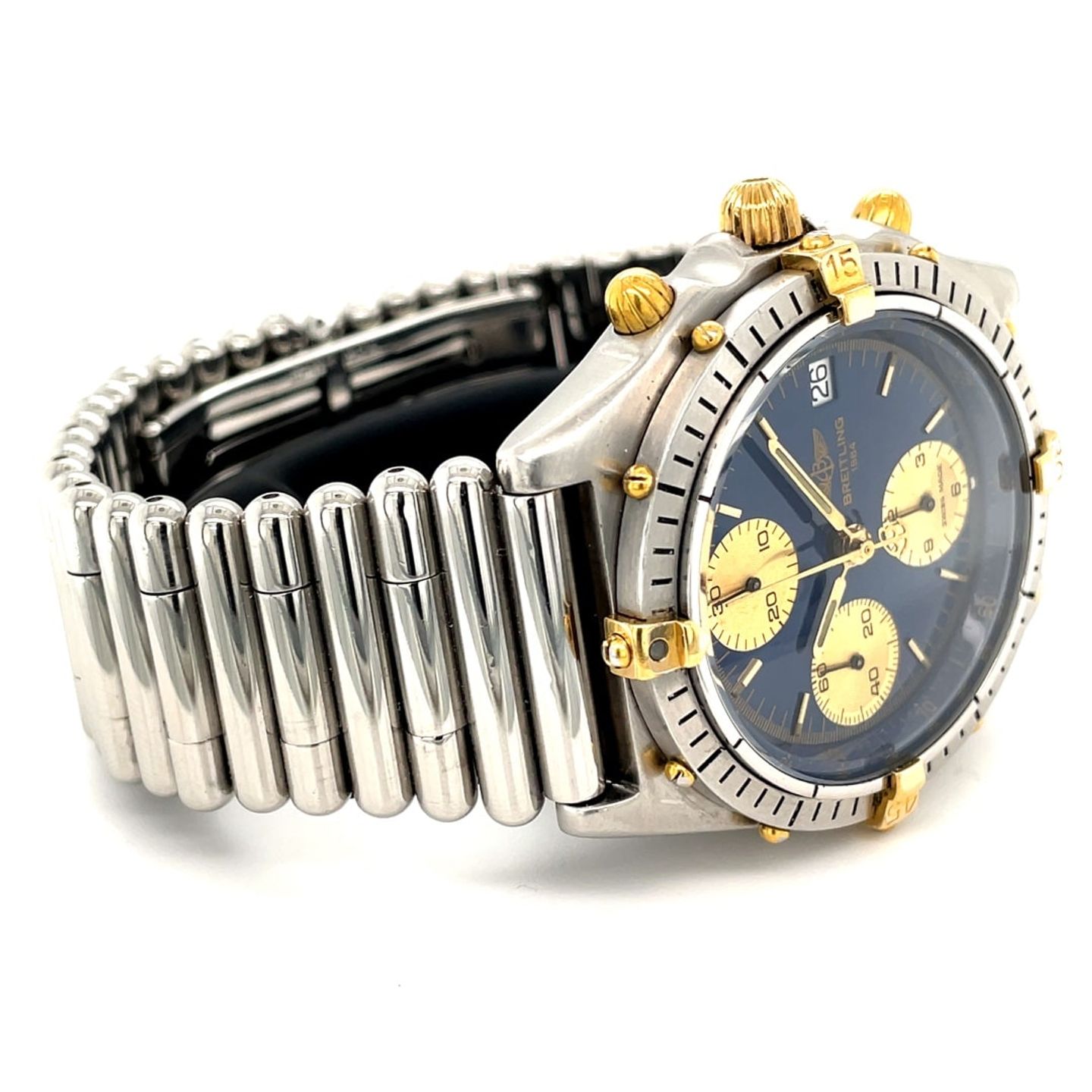Breitling Chronomat Breitling Chronomat (Unknown (random serial)) - Blue dial 39 mm Gold/Steel case (4/8)