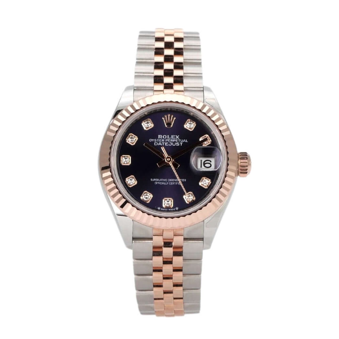 Rolex Lady-Datejust 279171 (2024) - Purple dial 28 mm Steel case (2/8)