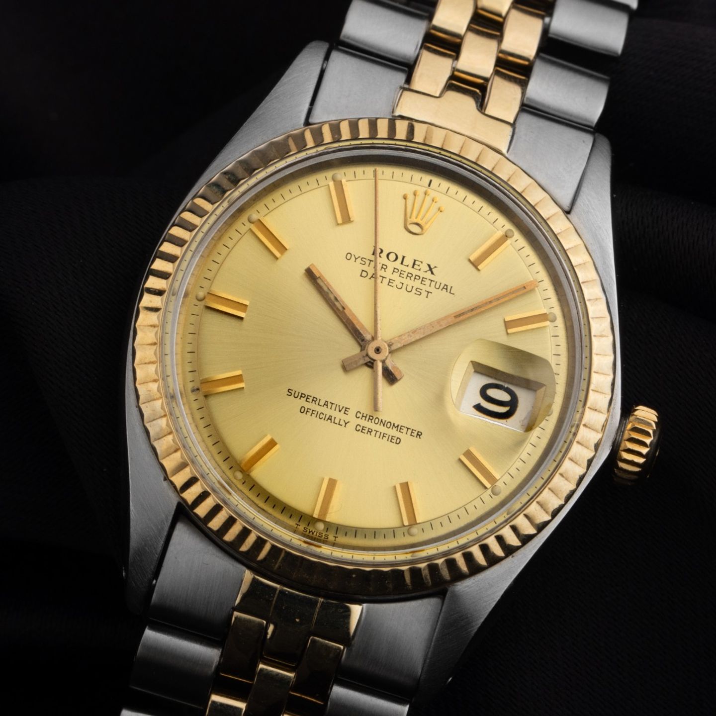 Rolex Datejust 1601 (1964) - Champagne dial 36 mm Gold/Steel case (3/8)