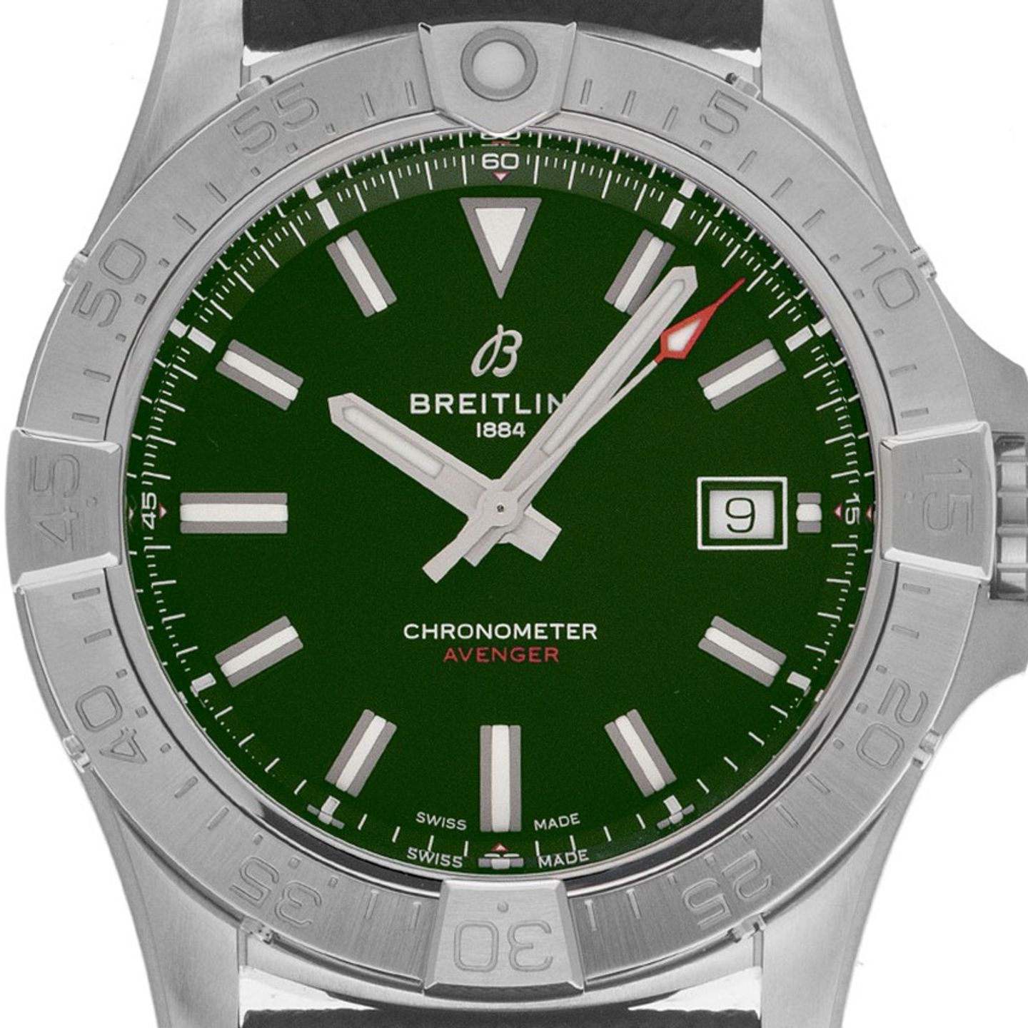 Breitling Avenger A17328101L1X1 (2025) - Groen wijzerplaat 42mm Staal (1/7)
