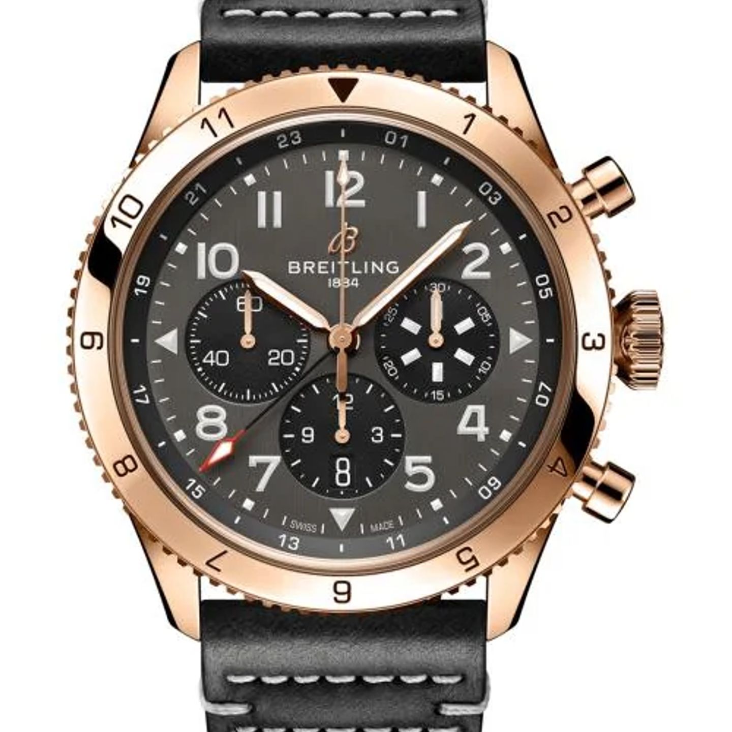 Breitling Super Avi RB04451A1B1X1 (2026) - Grey dial 46 mm Red Gold case (1/1)