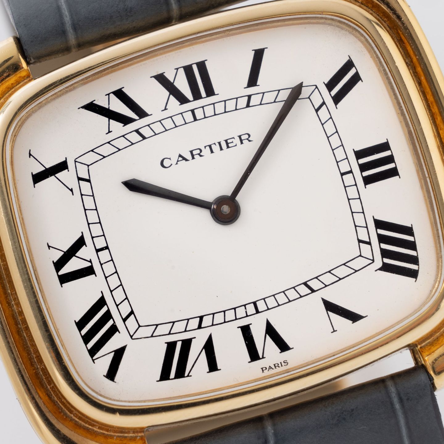 Cartier Vintage 9705 (1970) - Wit wijzerplaat 35mm Geelgoud (4/8)