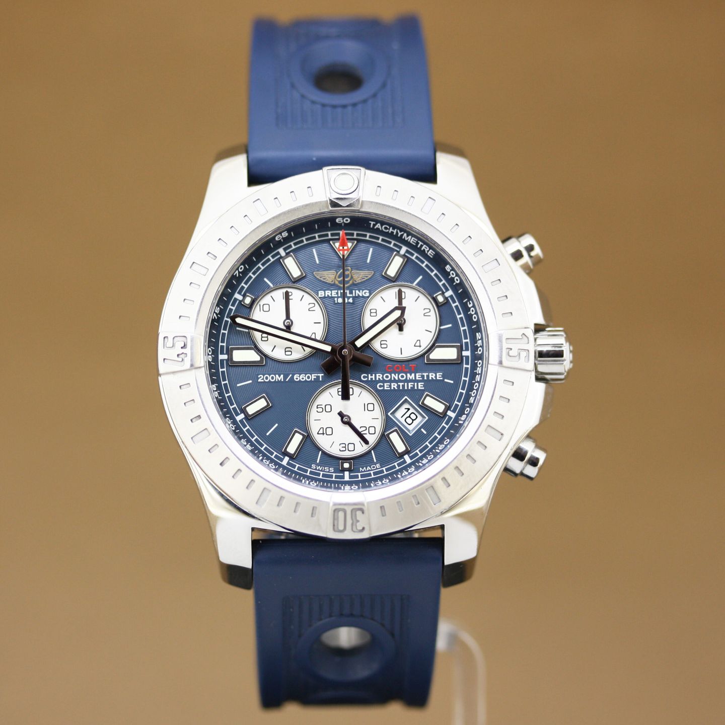 Breitling Colt Chronograph A73388 (2014) - Blue dial 44 mm Steel case (1/8)