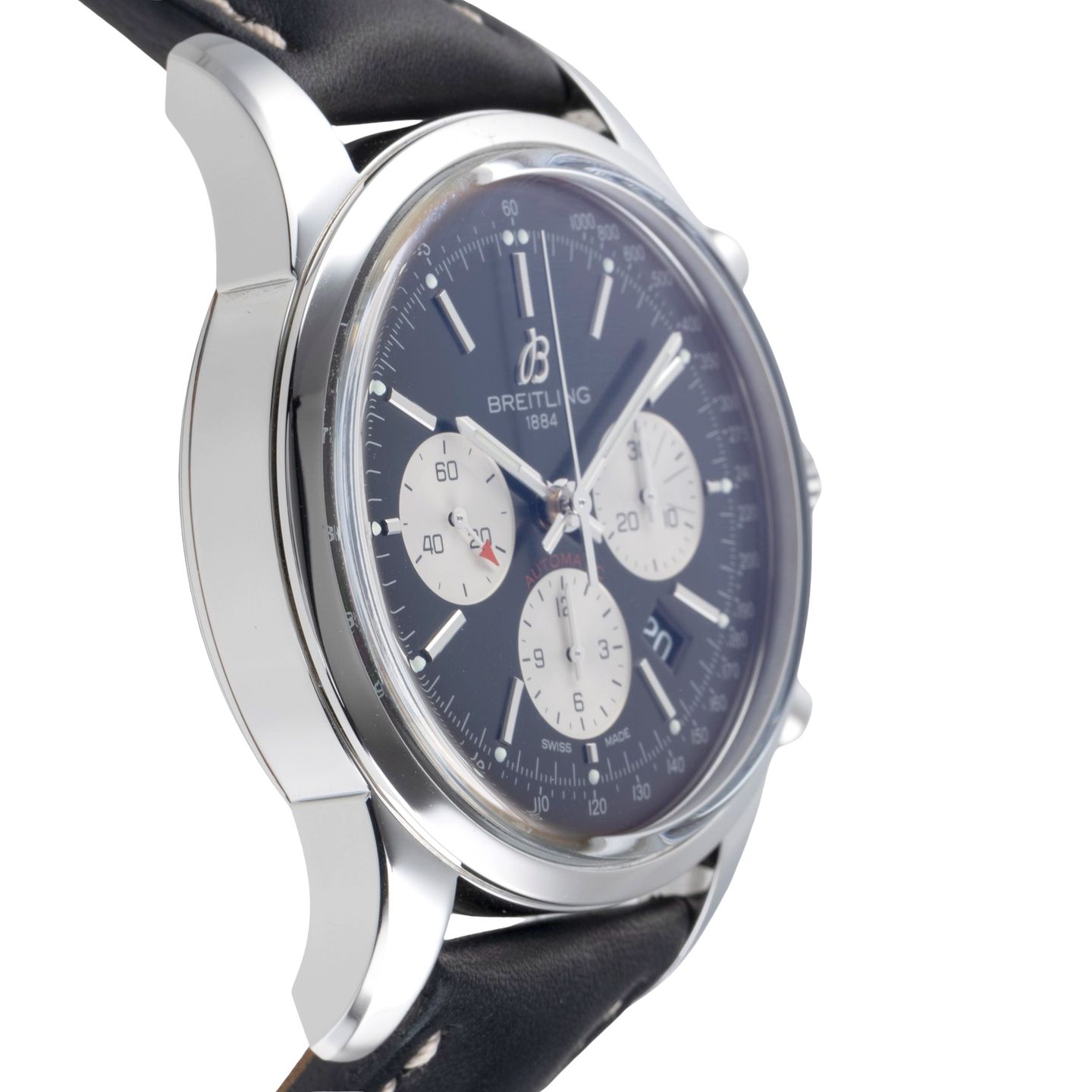 Breitling Transocean Chronograph AB0152 (Onbekend (willekeurig serienummer)) - Zwart wijzerplaat 43mm Staal (7/8)