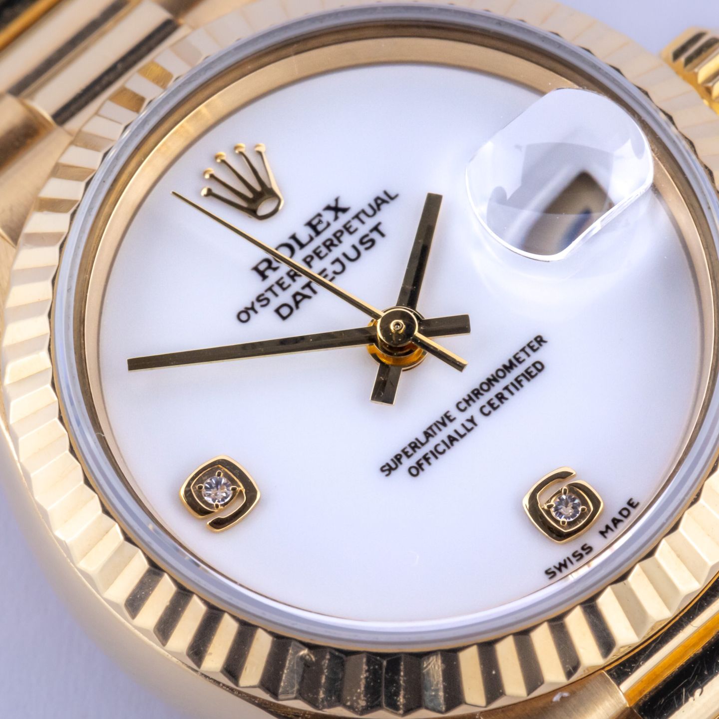 Rolex Lady-Datejust 79178 (1997) - White dial 26 mm Yellow Gold case (2/8)