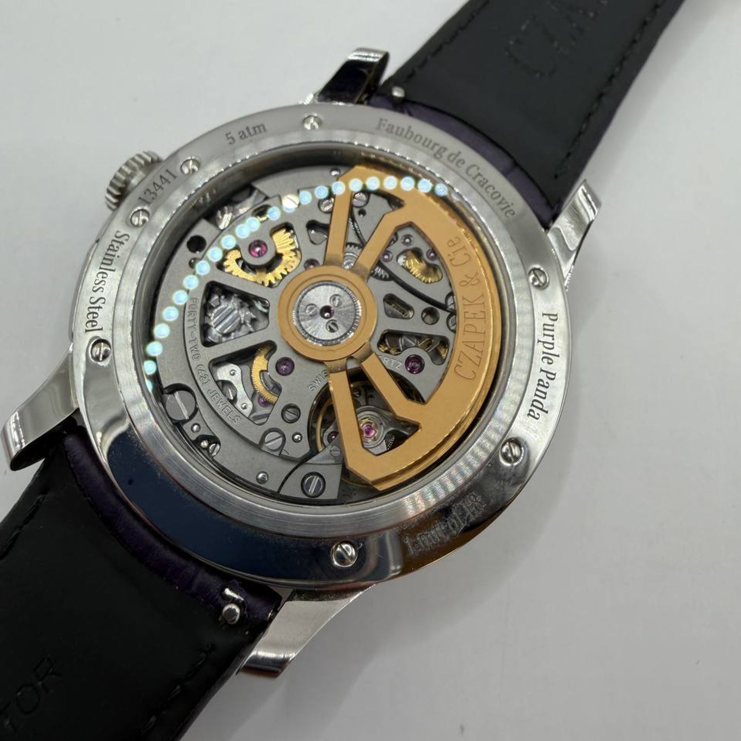 Czapek Faubourg de Cracovie 12493 (2023) - Zwart wijzerplaat 40mm Staal (6/7)