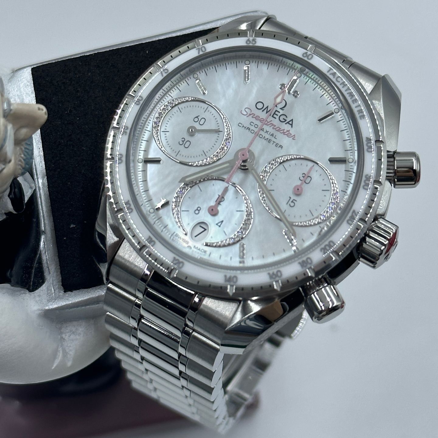 Omega Speedmaster 324.30.38.50.55.001 (2023) - Parelmoer wijzerplaat 38mm Staal (7/8)