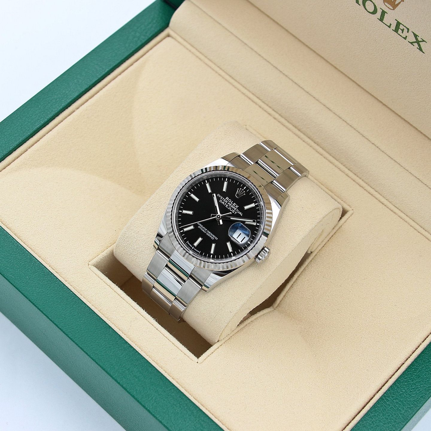 Rolex Datejust 36 126234 (Onbekend (willekeurig serienummer)) - Zwart wijzerplaat 36mm Staal (1/8)