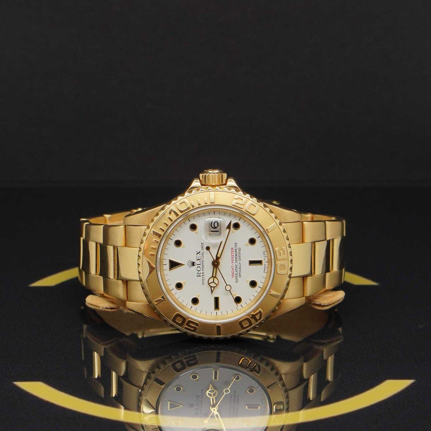 Rolex Yacht-Master 40 16628 (1991) - White dial 40 mm Yellow Gold case (4/7)