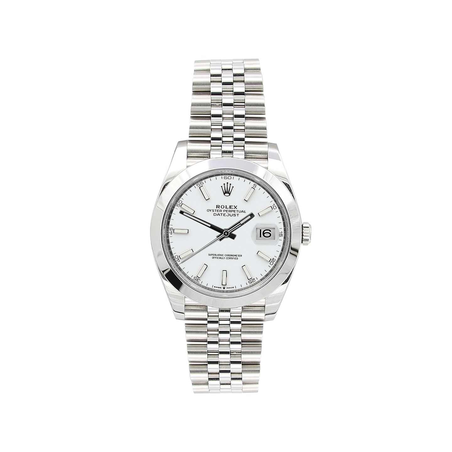 Rolex Datejust 41 126300 (Onbekend (willekeurig serienummer)) - Wit wijzerplaat 41mm Staal (3/8)