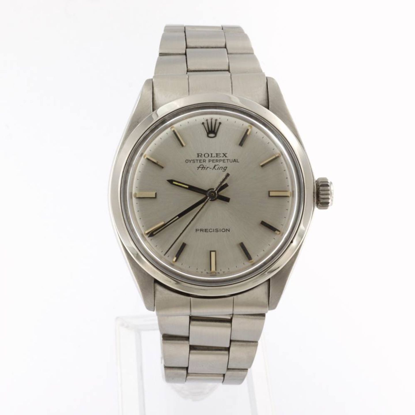 Rolex Air-King 5500 (1975) - Zilver wijzerplaat 34mm Staal (1/4)