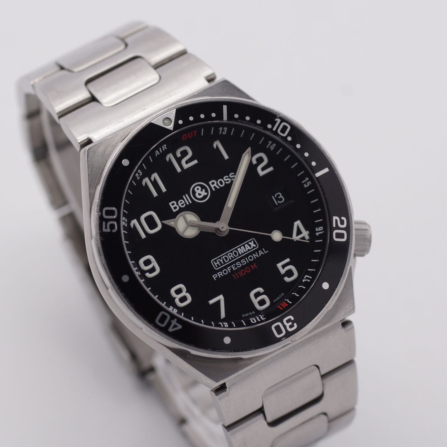 Bell & Ross Unknown HYDROMAX-S-B (2003) - Zwart wijzerplaat 40mm Staal (1/8)