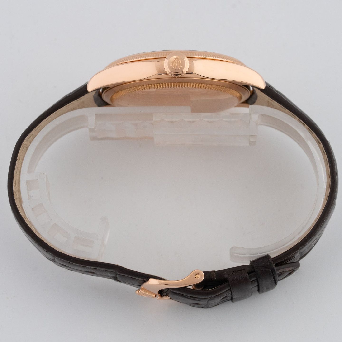 Rolex Cellini Time 50505 (2017) - Black dial 39 mm Rose Gold case (5/8)