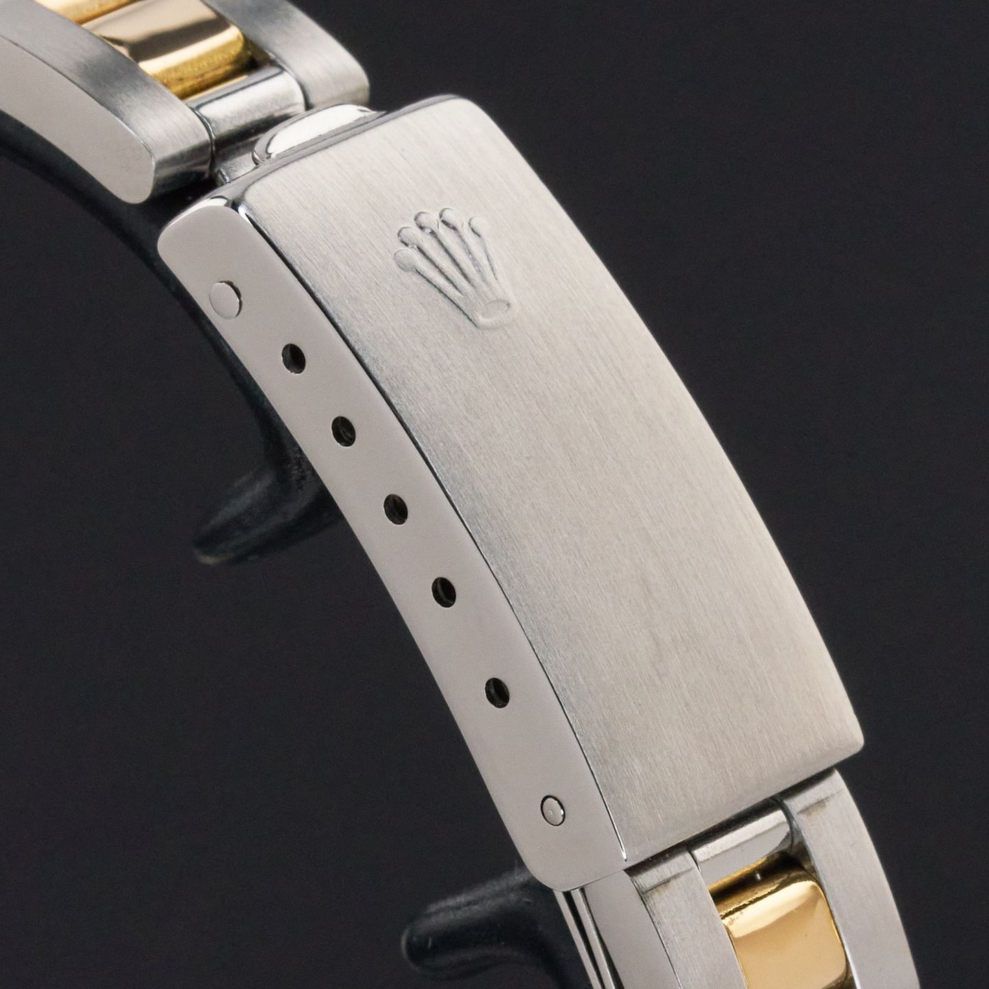 Rolex Oyster Perpetual 67183 (1988) - Blue dial 24 mm Gold/Steel case (8/8)