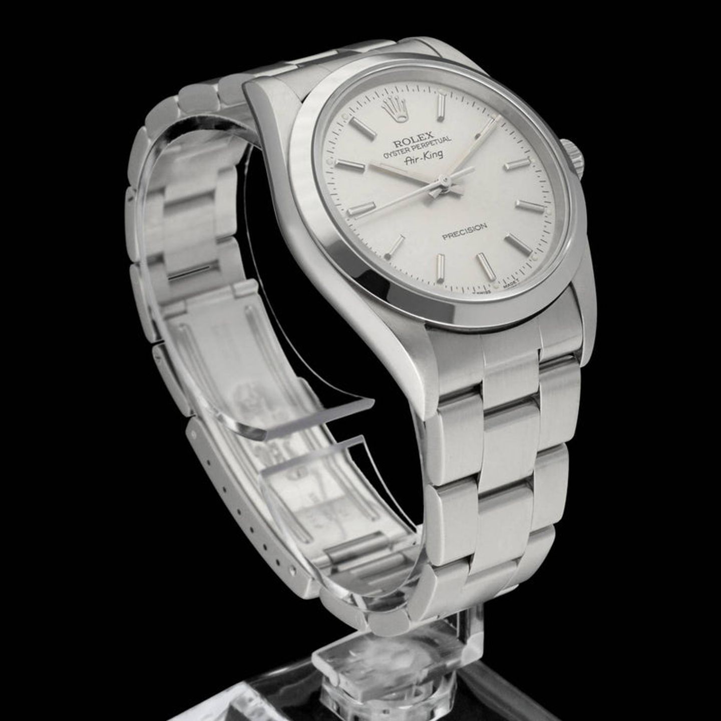 Rolex Air-King 14000 (1996) - Silver dial 34 mm Steel case (3/7)