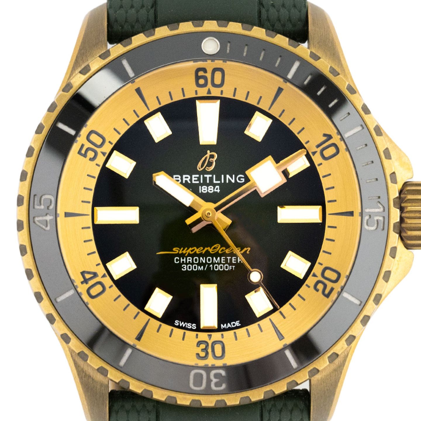 Breitling Superocean 42 N17375201L1S1 (2023) - Groen wijzerplaat 42mm Brons (2/5)