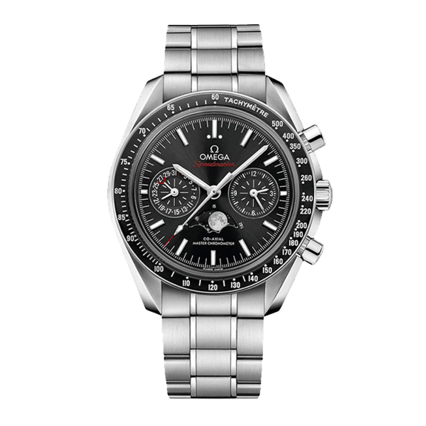 Omega Speedmaster Moonphase 304.30.44.52.01.001 (2026) - Zwart wijzerplaat 44mm Staal (1/8)