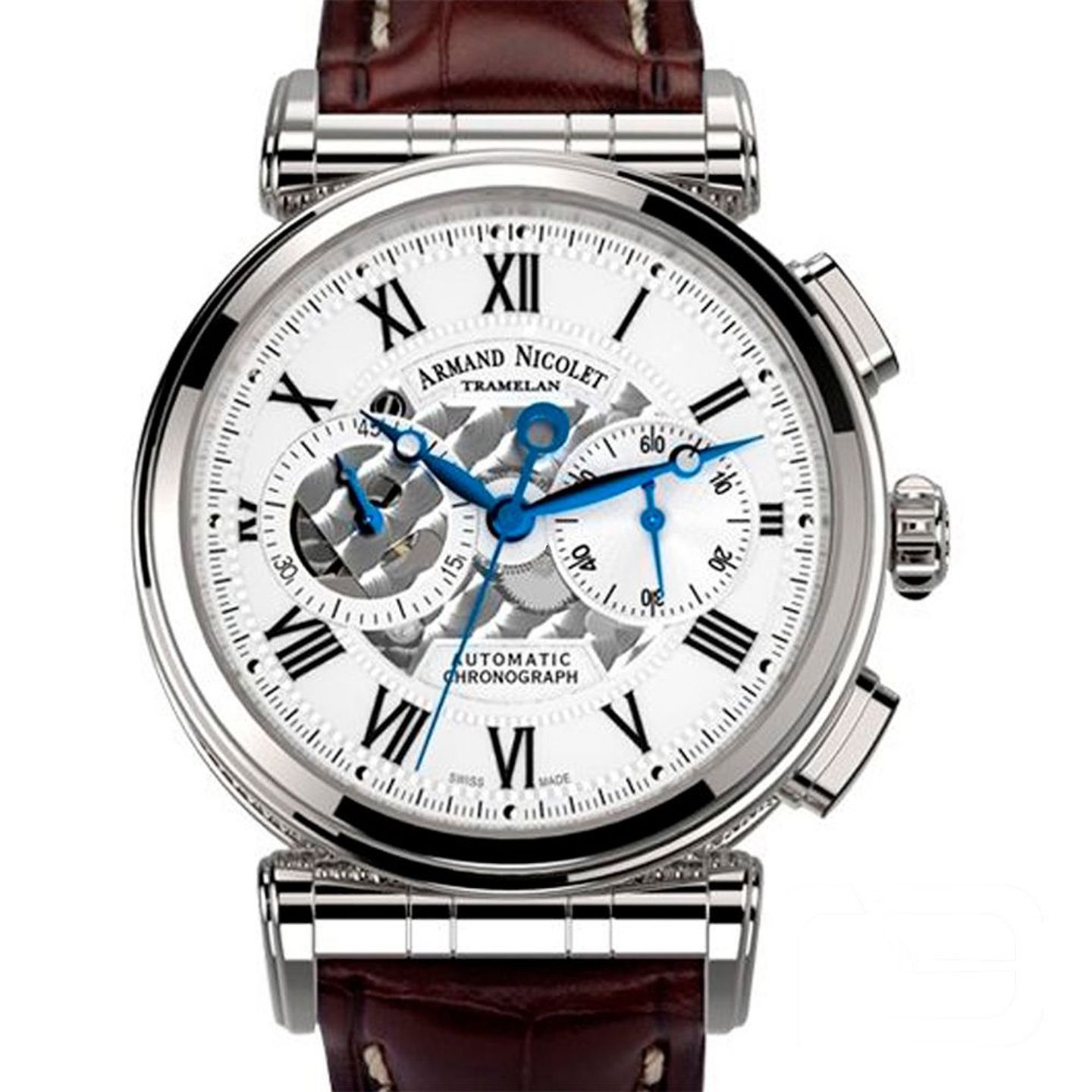 Armand Nicolet Unknown A424AAA-AG-P974MR2 (2025) - Zilver wijzerplaat 43mm Staal (1/3)