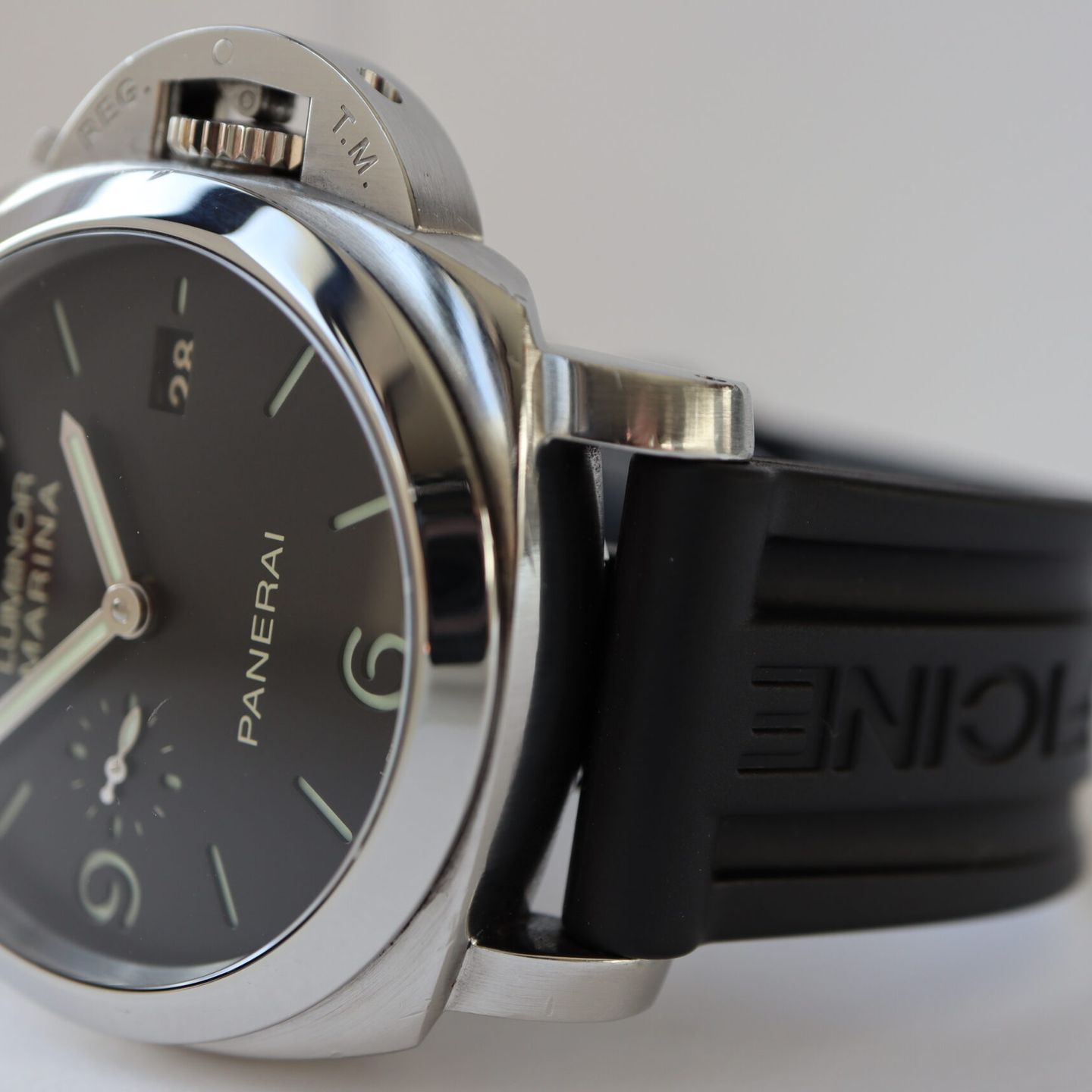 Panerai Luminor Marina 1950 3 Days Automatic PAM00312 (2013) - Zwart wijzerplaat 44mm Staal (3/8)