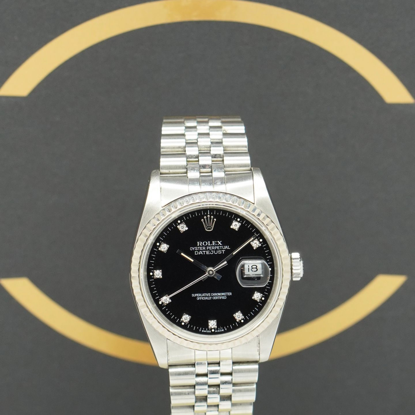 Rolex Datejust 36 16234 (1990) - Zwart wijzerplaat 36mm Staal (1/5)