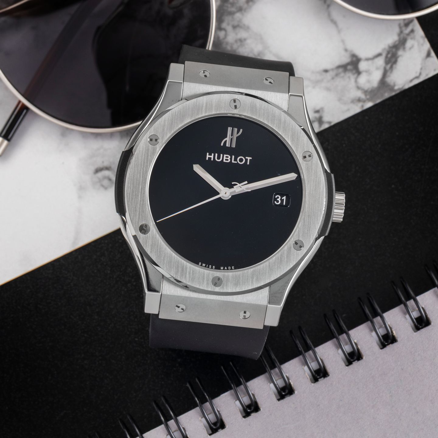 Hublot Classic Fusion 511.NX.1270.RX.MDM40 (Unknown (random serial)) - Black dial 45 mm Titanium case (1/8)