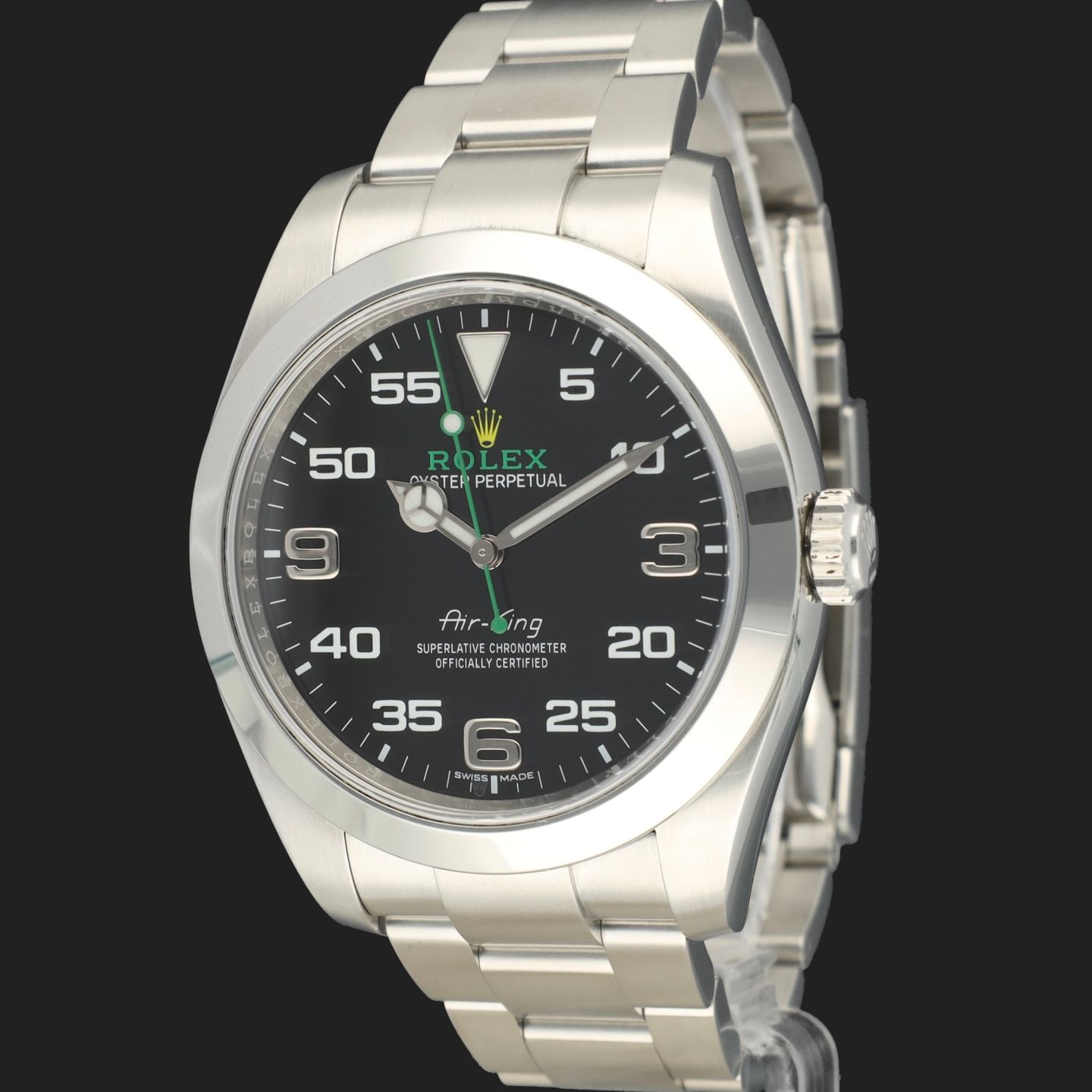 Rolex Air-King 116900 (2017) - Zwart wijzerplaat 40mm Staal (1/8)