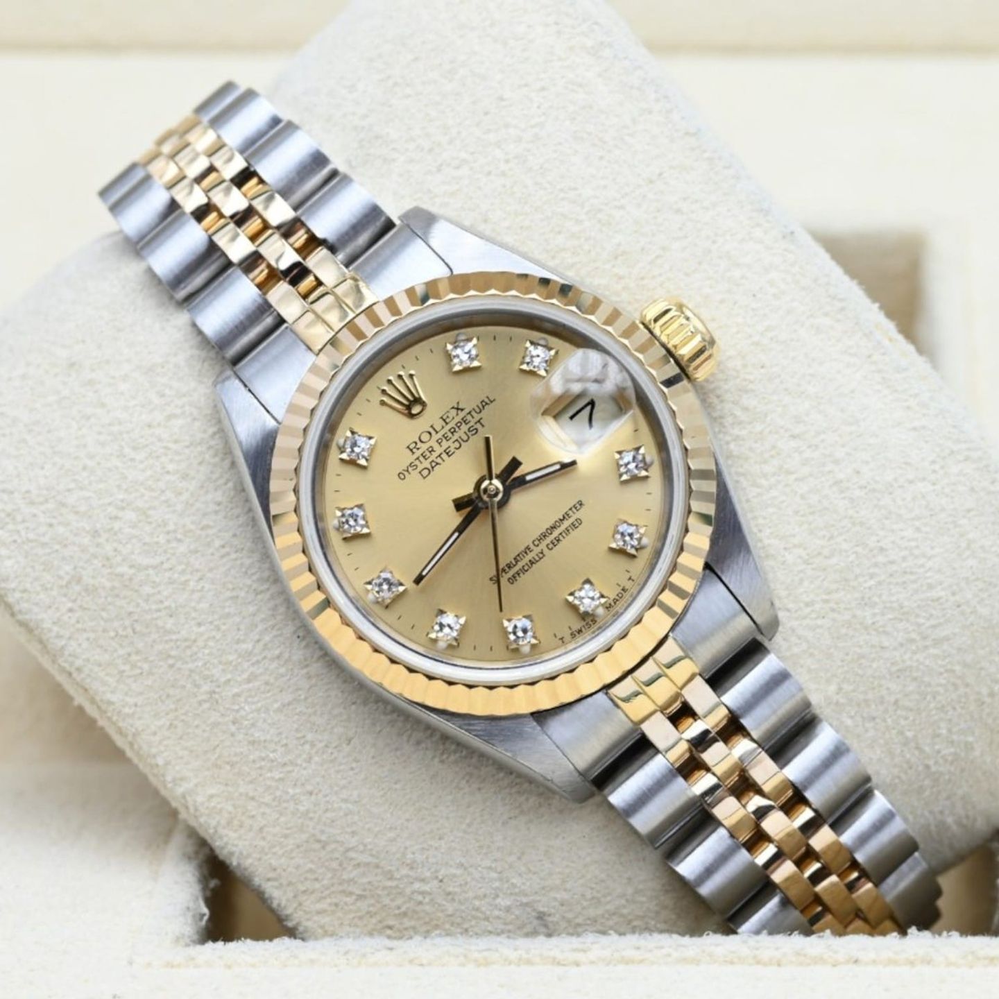 Rolex Lady-Datejust 69173 (1990) - 26mm Goud/Staal (1/7)