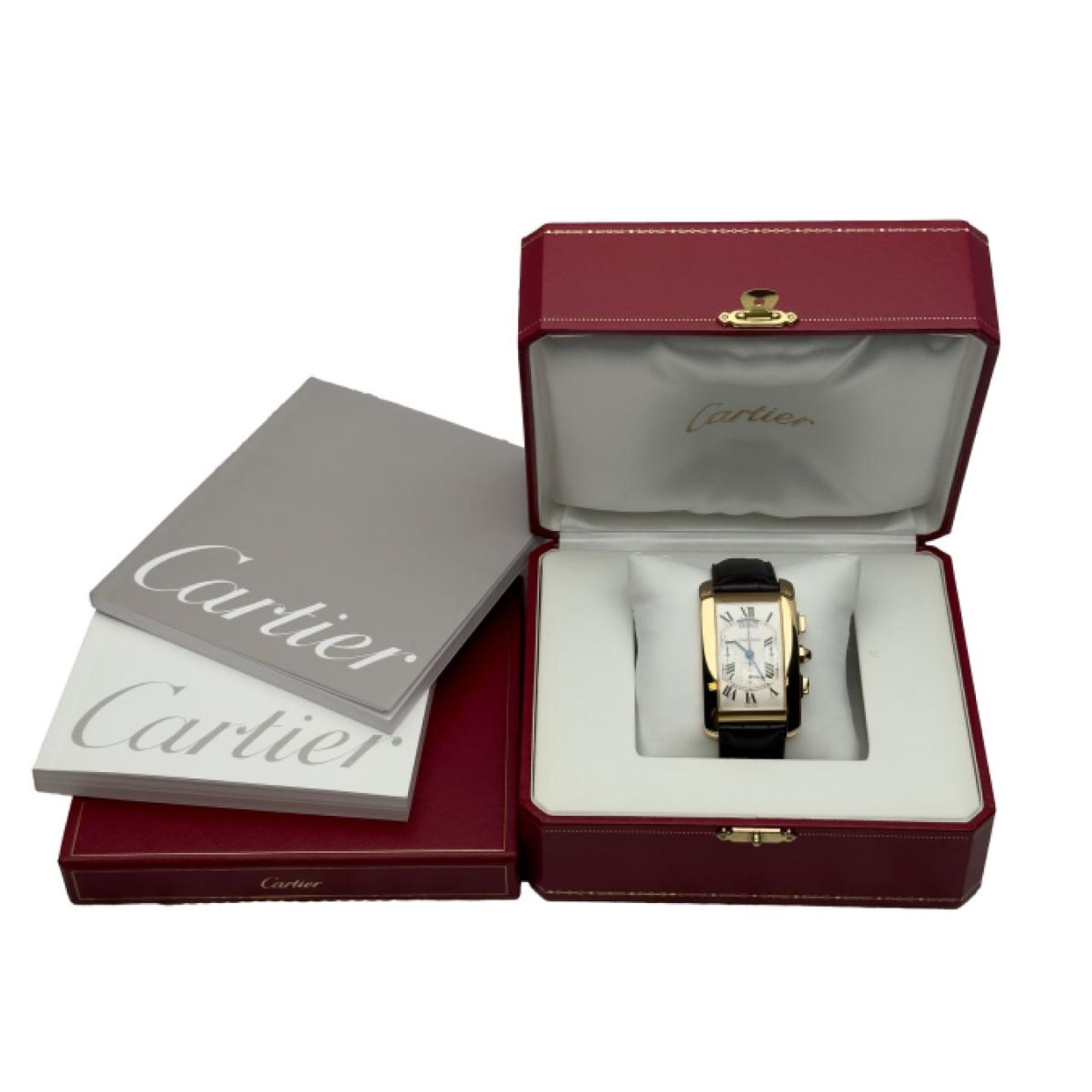 Cartier Tank Américaine W2609256 (2011) - Wit wijzerplaat 52mm Geelgoud (8/8)