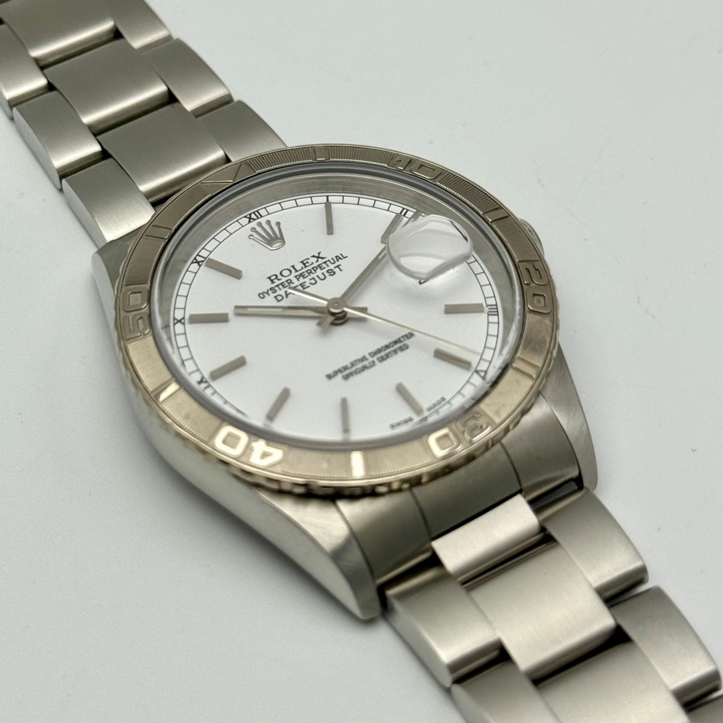 Rolex Datejust Turn-O-Graph 16264 (2007) - Wit wijzerplaat 36mm Staal (6/10)