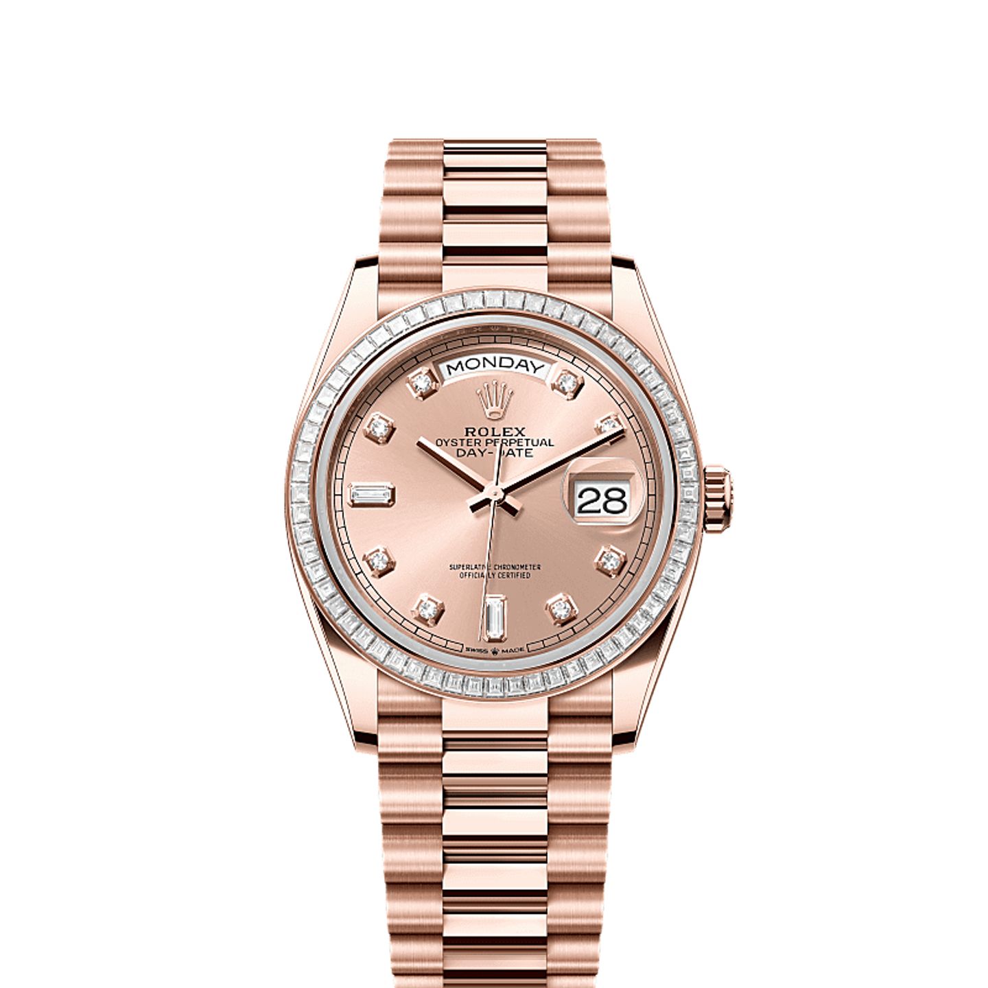 Rolex Day-Date 36 128395TBR (2025) - Roze wijzerplaat 36mm Roségoud (1/1)
