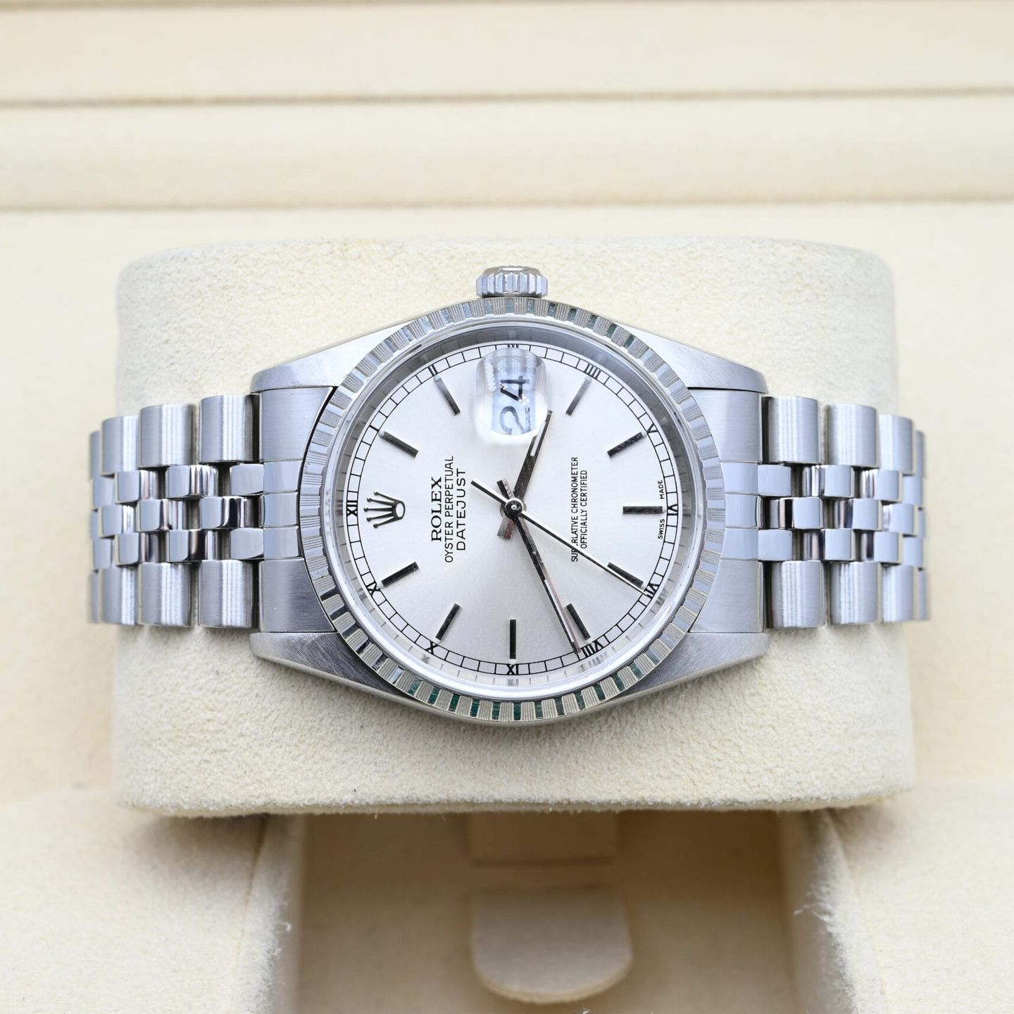 Rolex Datejust 36 16220 (1998) - Zilver wijzerplaat 36mm Staal (5/6)