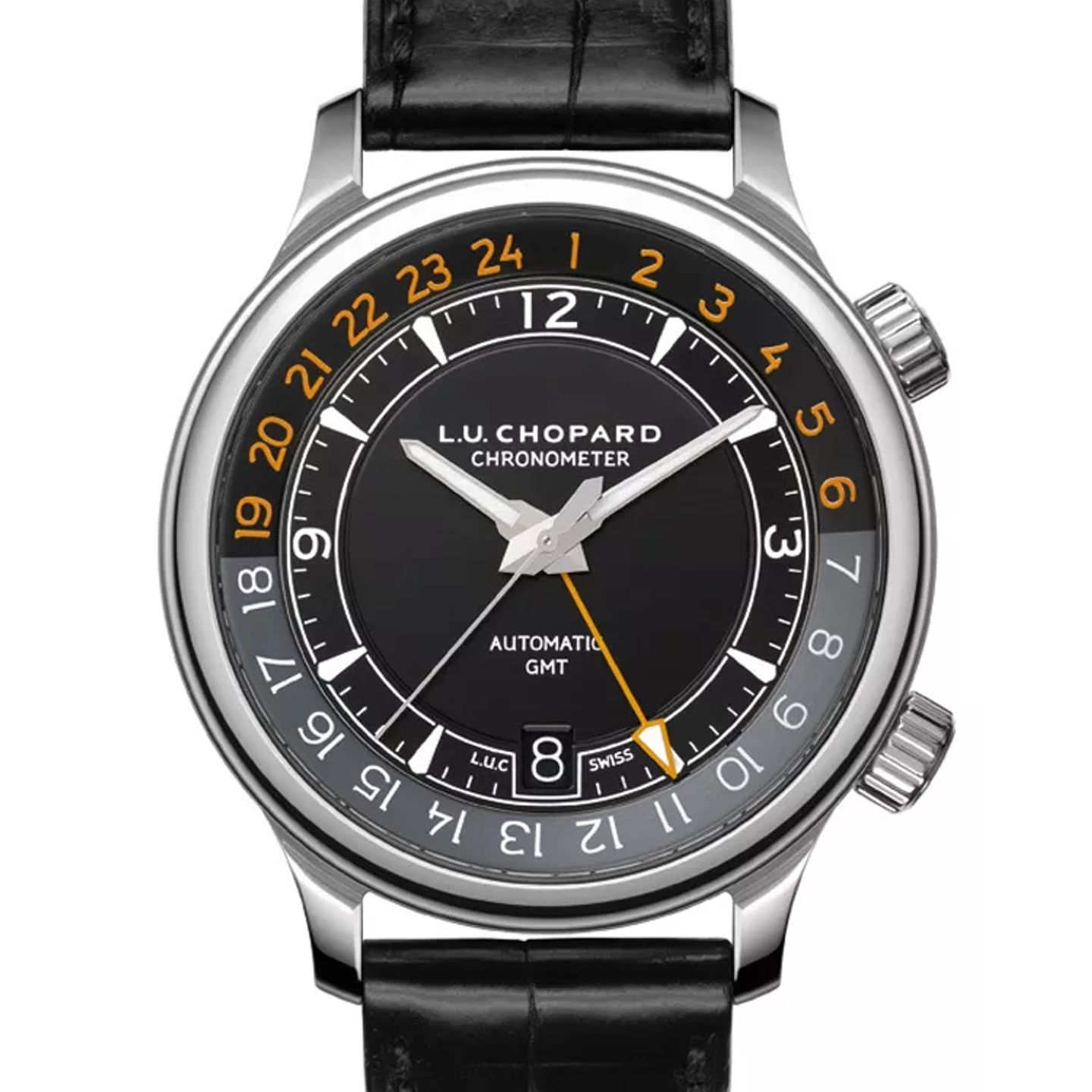 Chopard L.U.C 168579-3001 (2024) - Zwart wijzerplaat 42mm Staal (1/2)