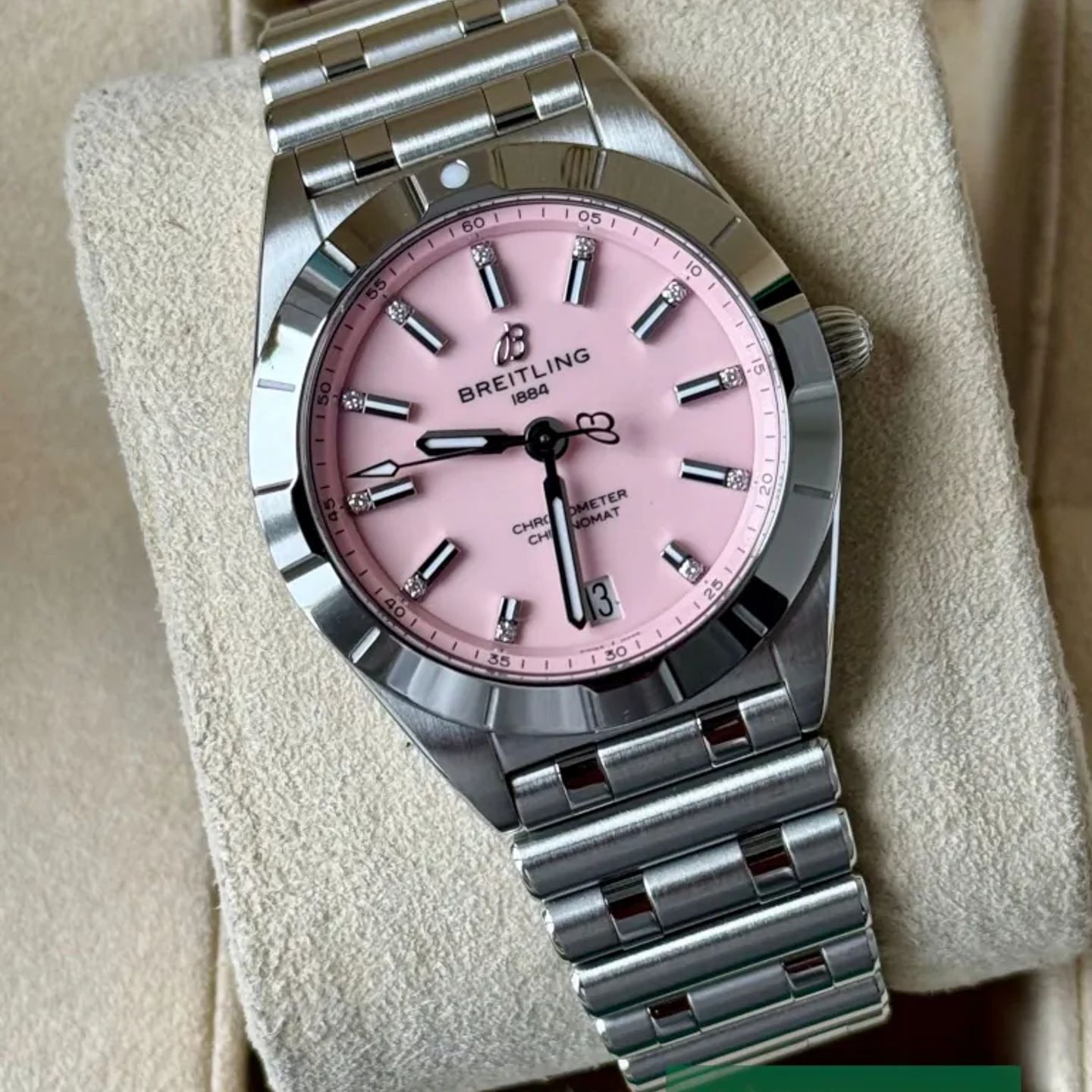 Breitling Chronomat A77310101K1A1 (2022) - Pink dial 32 mm Steel case (1/7)