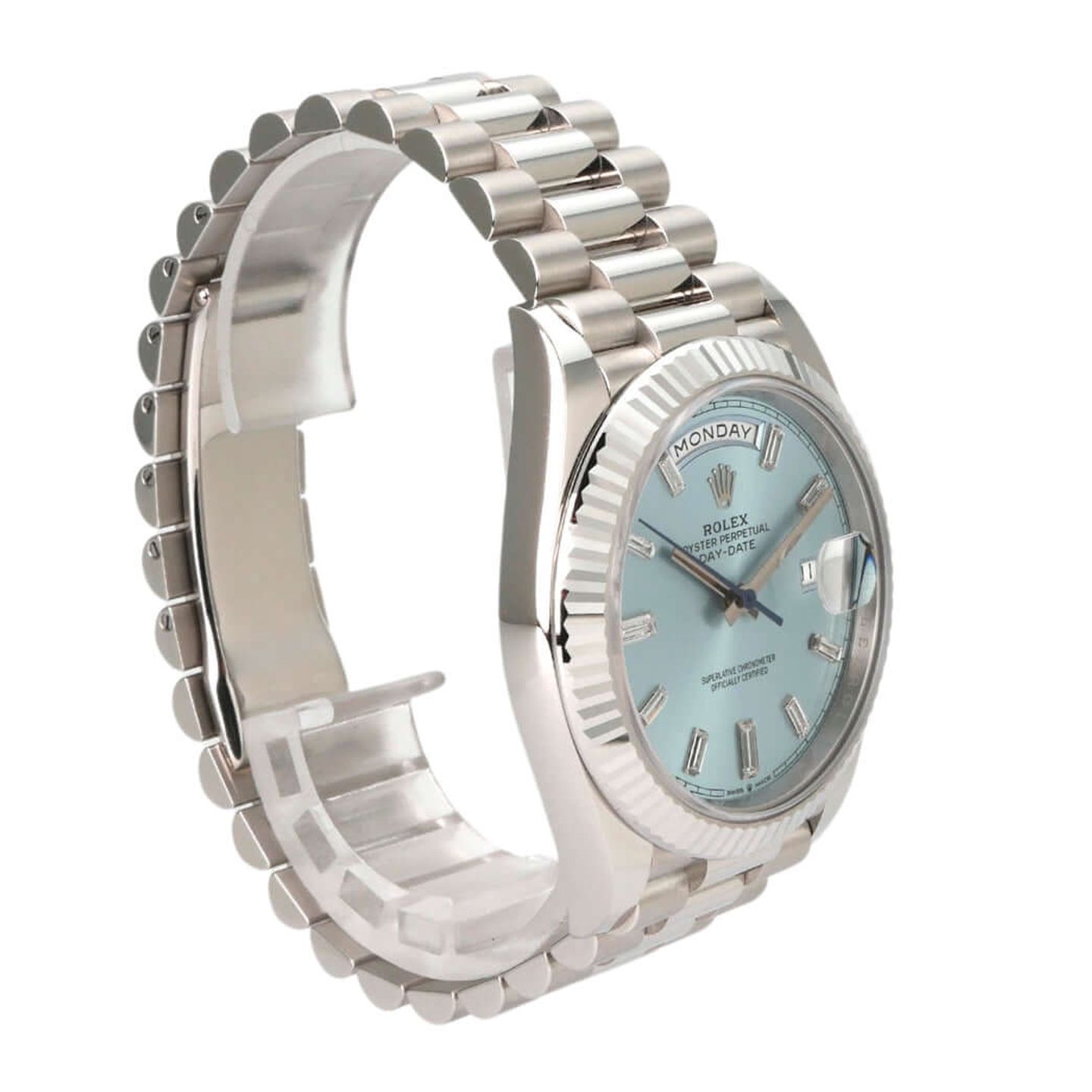 Rolex Day-Date 40 228236 (2024) - Blauw wijzerplaat 40mm Platina (3/8)