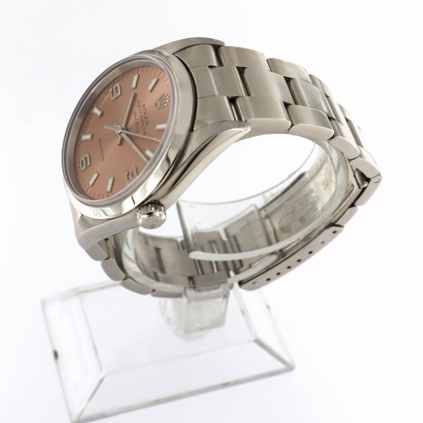 Rolex Air-King 14000M (2006) - Pink dial 34 mm Steel case (2/6)