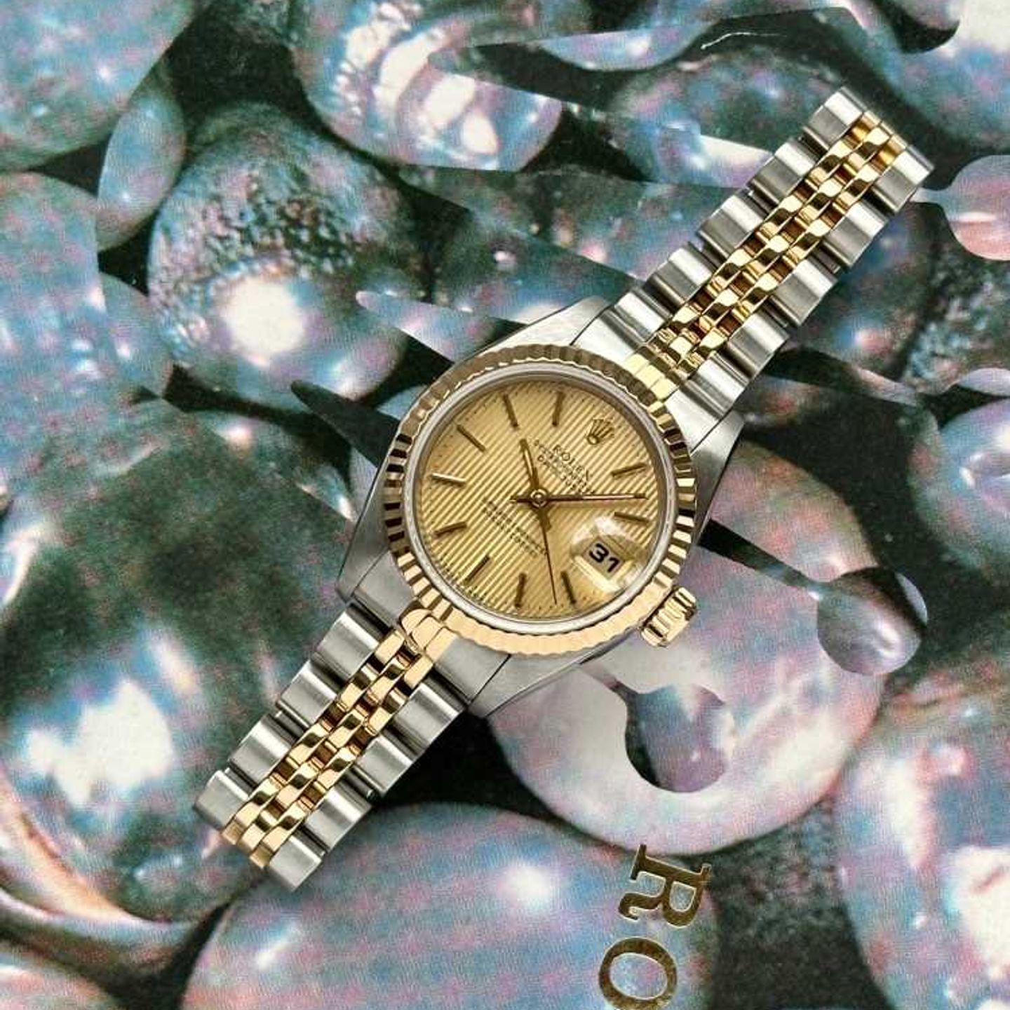 Rolex Lady-Datejust 69173 (1995) - Goud wijzerplaat 26mm Goud/Staal (3/8)