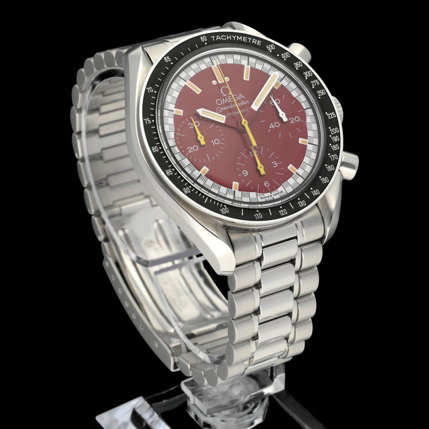 Omega Speedmaster Reduced 3510.61.00 (1998) - Red dial 39 mm Steel case (4/7)